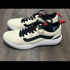 Vans Women’s  Cream and Black Sneakers